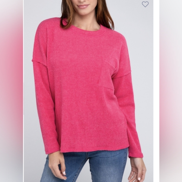Zenana Outfitters Pink Sweater - Picture 4 of 8